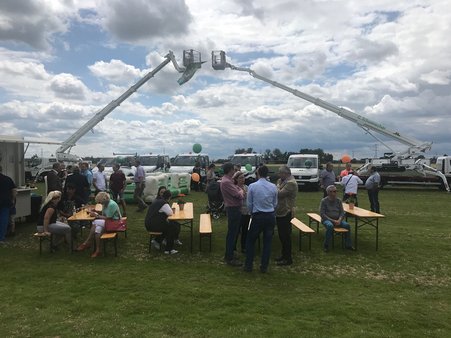 Unsere Steiger bilden das Dach der Veranstaltung