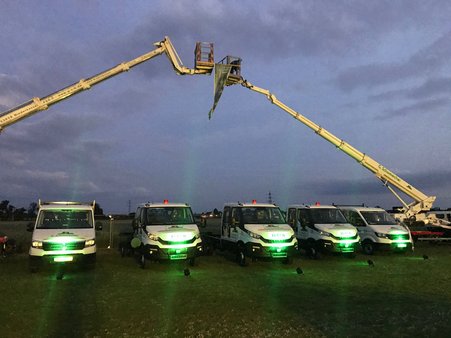 Unsere Steiger unter nächtlichem Himmel