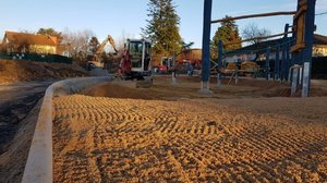 Fortgeschrittene Arbeiten am Spielplatz für die Stadt Köln